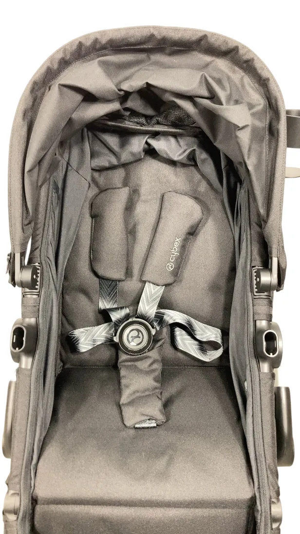 Cybex Eos and Aton G Swivel Travel System, Moon Black, Silver Frame, 2024