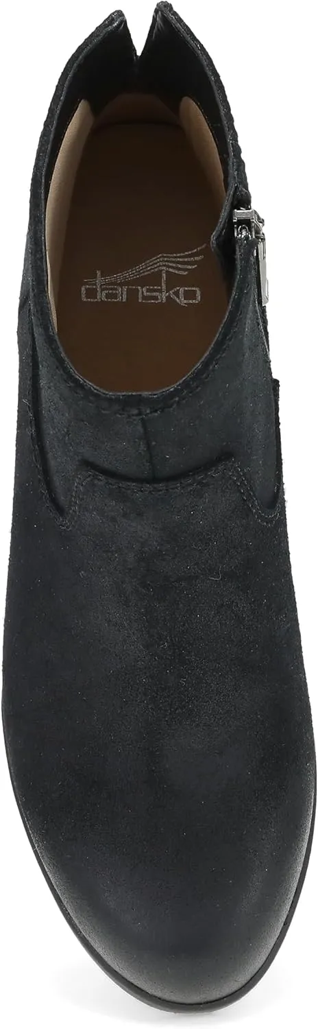 Dansko Carmella Ankle Bootie for Women - Premium Leather and Rubber Outsole for Long-Lasting Wear Natural Arch and Memory Foam Footbed for Added Support