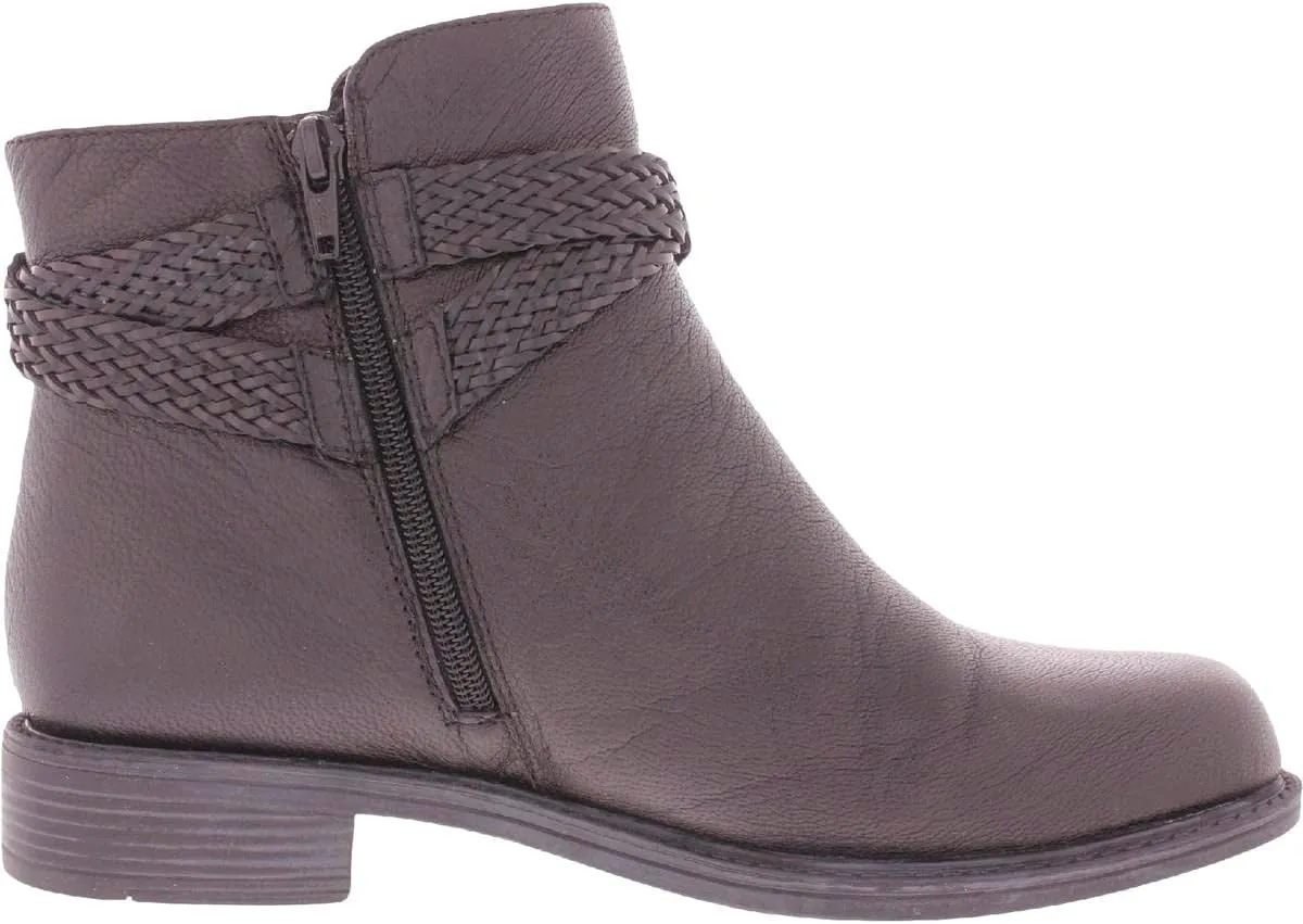 David Tate Womens Skip Zipper Buckle Booties