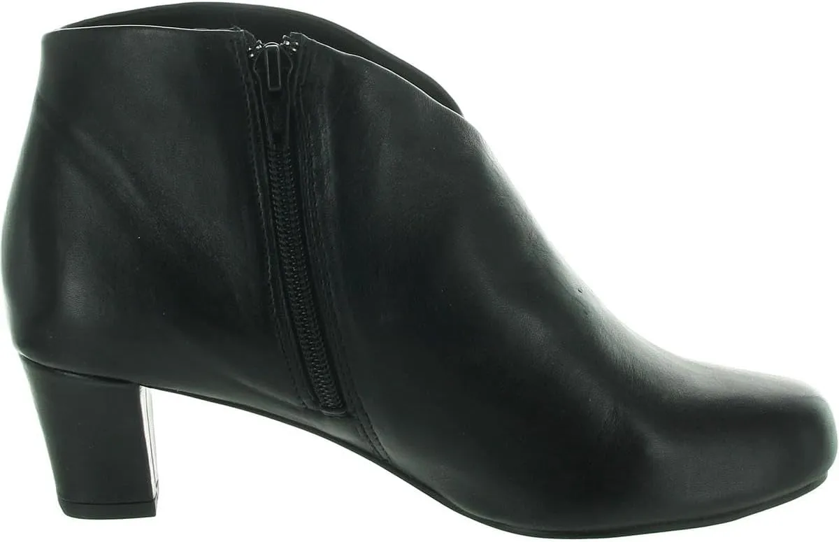 David Tate Womens Zipper Leather Booties