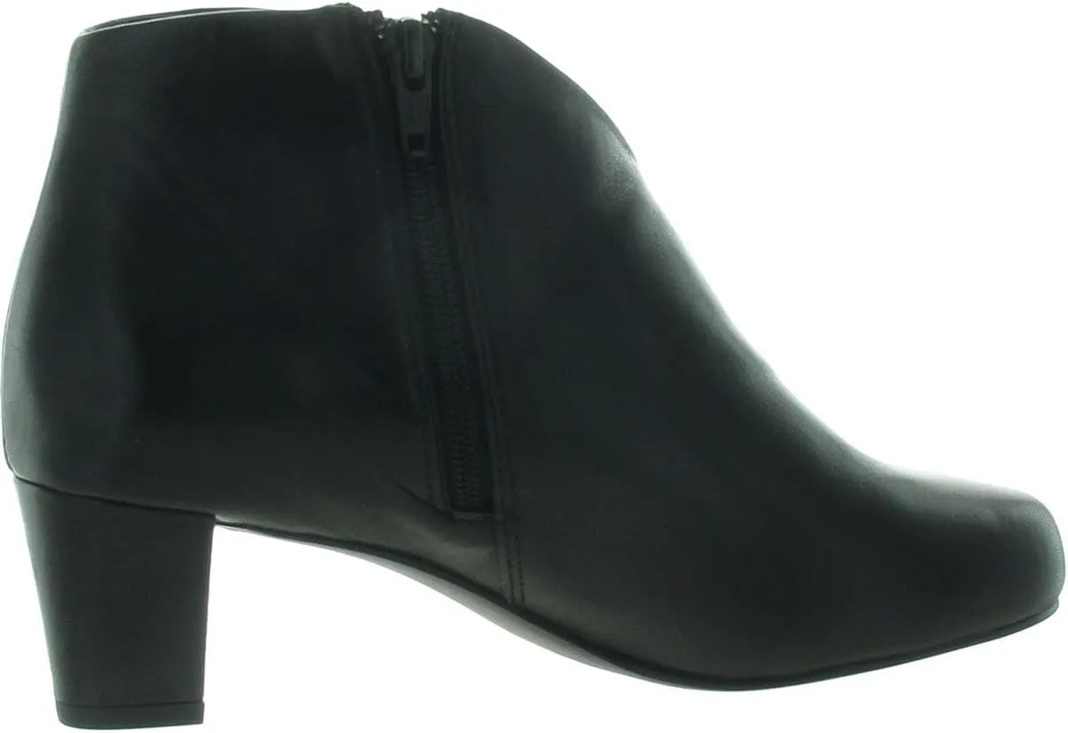 David Tate Womens Zipper Leather Booties