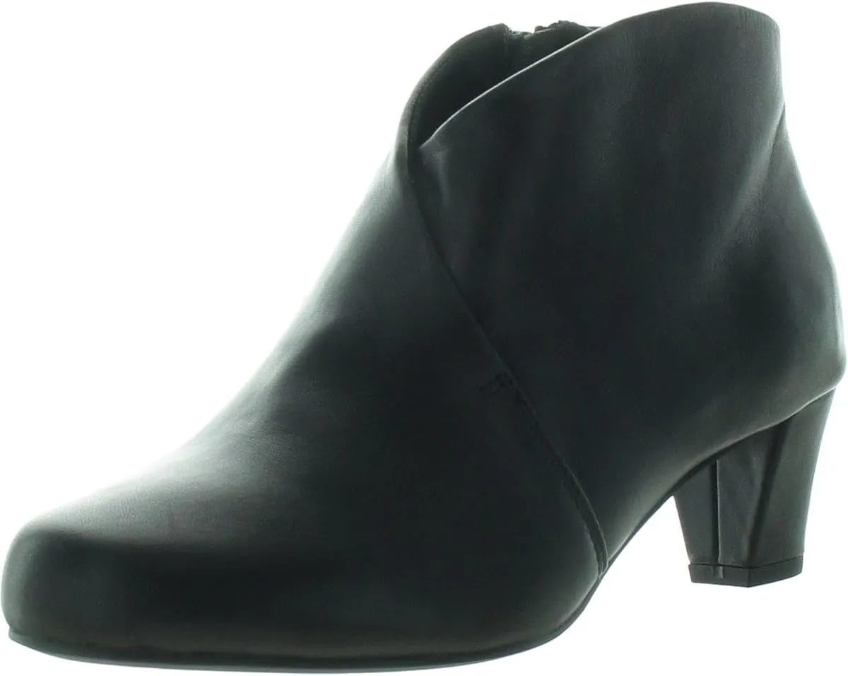 David Tate Womens Zipper Leather Booties