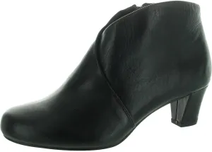 David Tate Womens Zipper Leather Booties