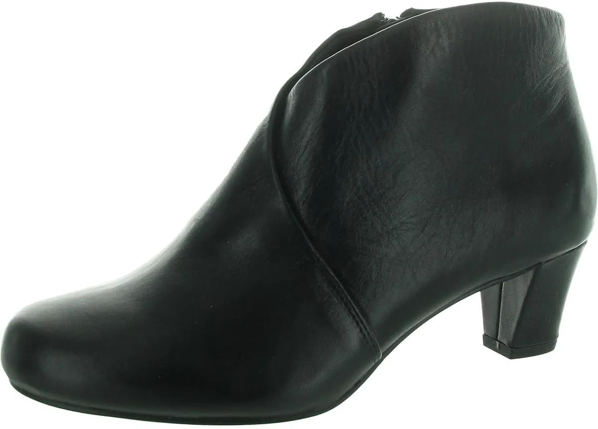 David Tate Womens Zipper Leather Booties