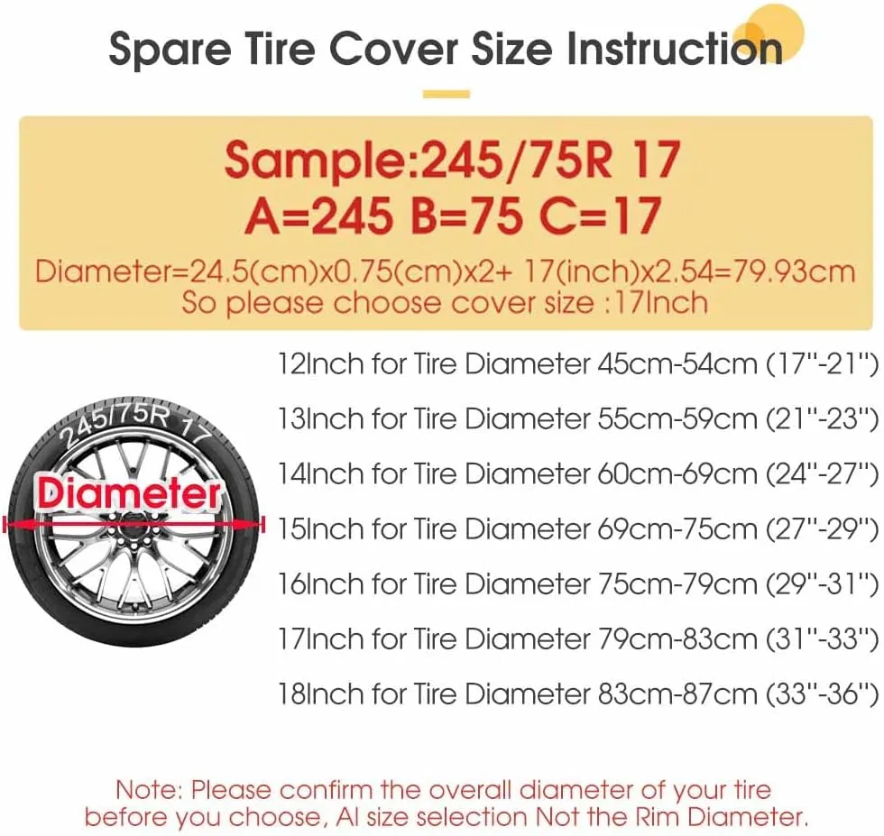 Delerain Spare Tire Cover with Backup Camera Hole Beach Life Palm Trees Wheel Covers Waterproof Dust-Proof UV Sun Universal Fit for RV Trailer RV SUV Truck (17 Inch for Diameter 31"-33")
