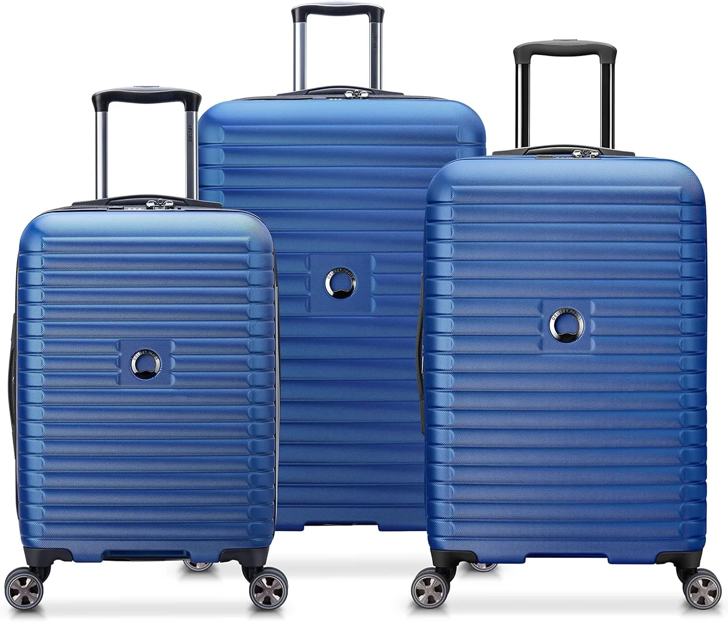 DELSEY PARIS Cruise 3.0 Hardside Expandable Luggage with Spinner Wheels, Blue, 3 Piece Set (21/24/28)