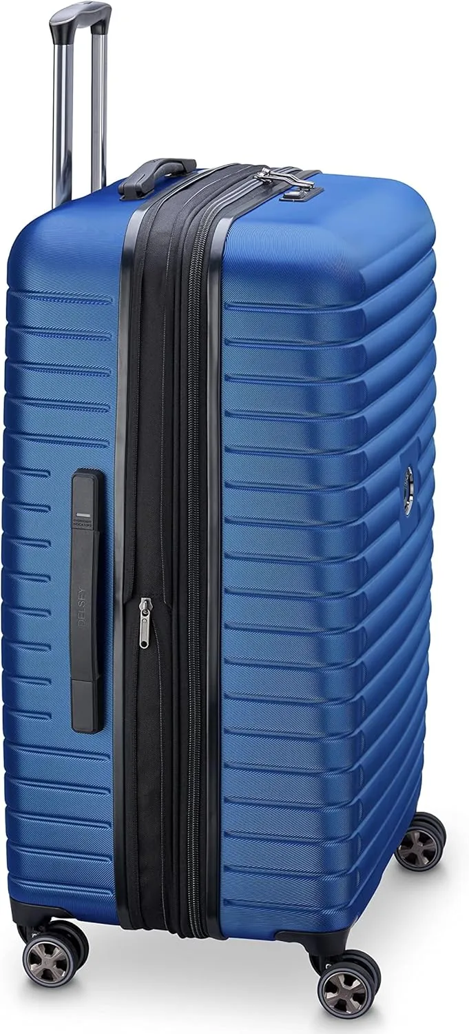 DELSEY PARIS Cruise 3.0 Hardside Expandable Luggage with Spinner Wheels, Blue, 3 Piece Set (21/24/28)