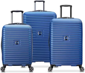 DELSEY PARIS Cruise 3.0 Hardside Expandable Luggage with Spinner Wheels, Blue, 3 Piece Set (21/24/28)