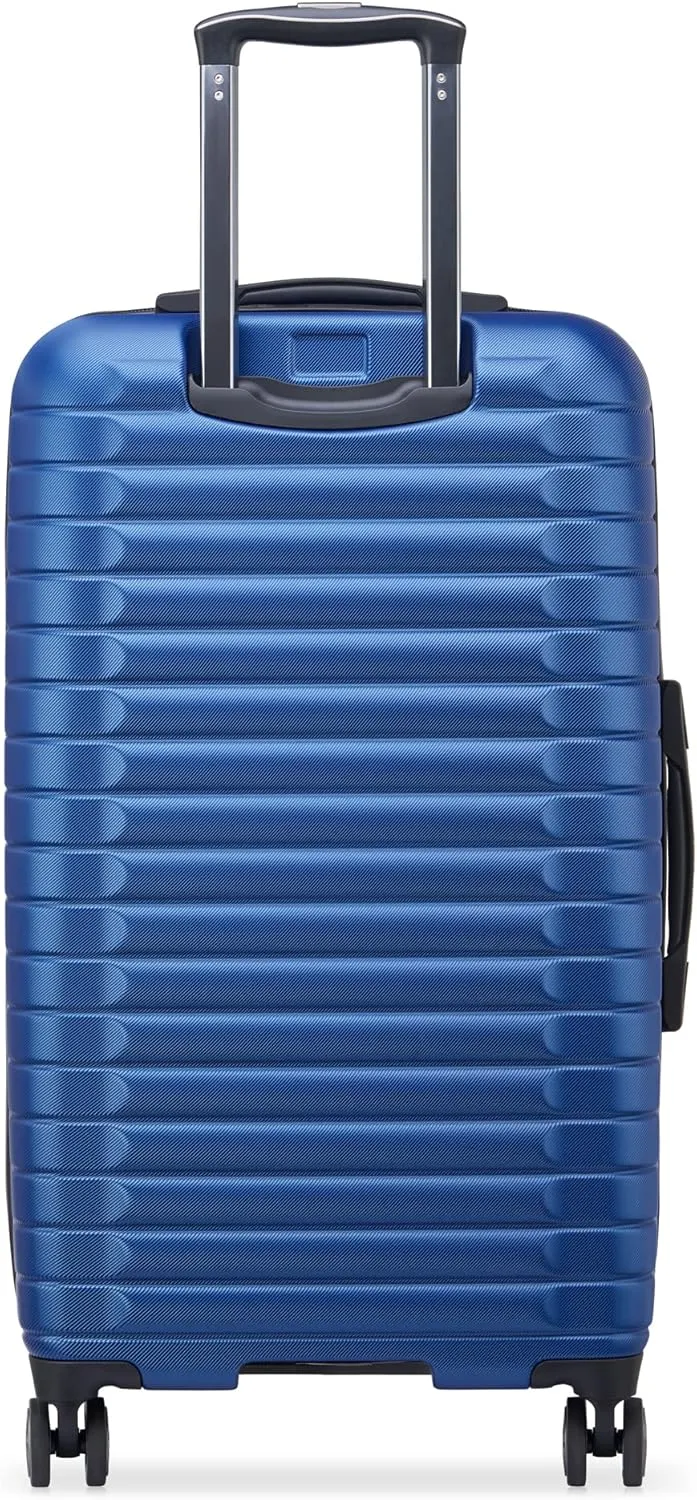 DELSEY PARIS Cruise 3.0 Hardside Expandable Luggage with Spinner Wheels, Blue, Checked 26 Inch Trunk