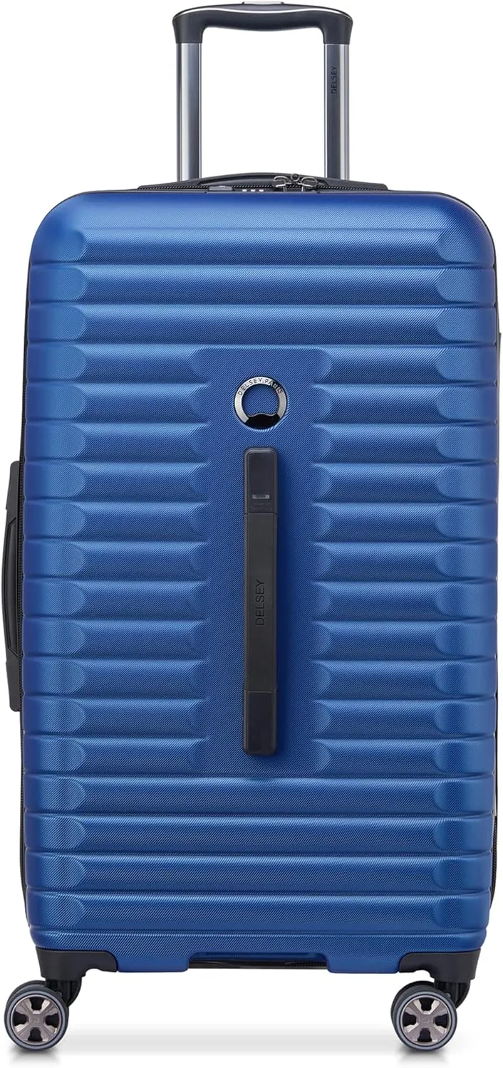 DELSEY PARIS Cruise 3.0 Hardside Expandable Luggage with Spinner Wheels, Blue, Checked 26 Inch Trunk