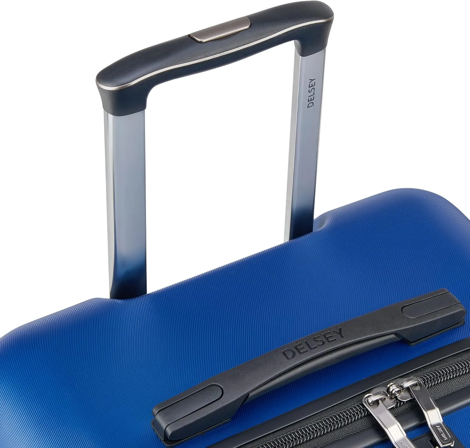 DELSEY PARIS Cruise 3.0 Hardside Expandable Luggage with Spinner Wheels, Blue, Checked 26 Inch Trunk