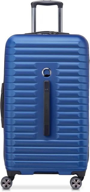 DELSEY PARIS Cruise 3.0 Hardside Expandable Luggage with Spinner Wheels, Blue, Checked 26 Inch Trunk