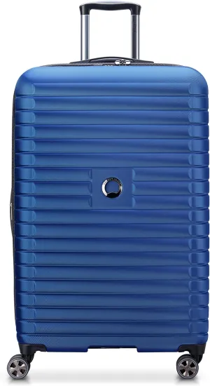 DELSEY PARIS Cruise 3.0 Hardside Expandable Luggage with Spinner Wheels, Blue, Checked-Large 28 Inch