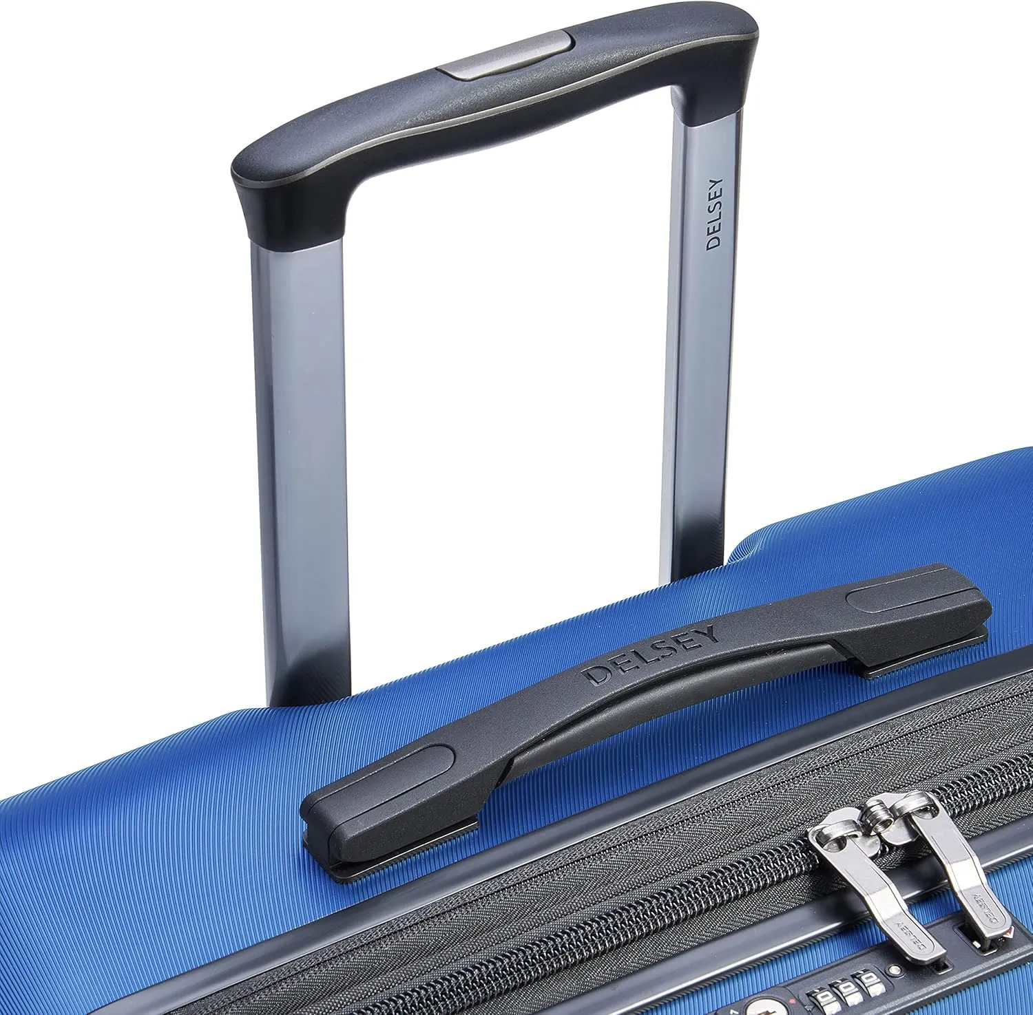 DELSEY PARIS Cruise 3.0 Hardside Expandable Luggage with Spinner Wheels, Blue, Checked-Large 28 Inch
