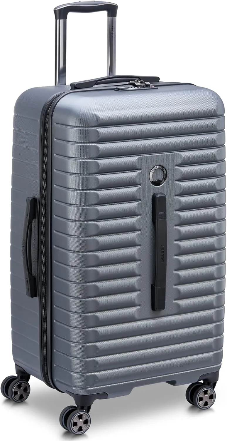 DELSEY PARIS Cruise 3.0 Hardside Expandable Luggage with Spinner Wheels, Graphite, Checked 26 Inch Trunk
