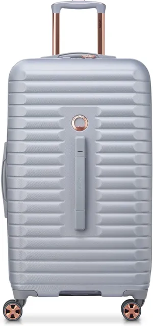 DELSEY PARIS Cruise 3.0 Hardside Expandable Luggage with Spinner Wheels, Platinum, Checked 26 Inch Trunk
