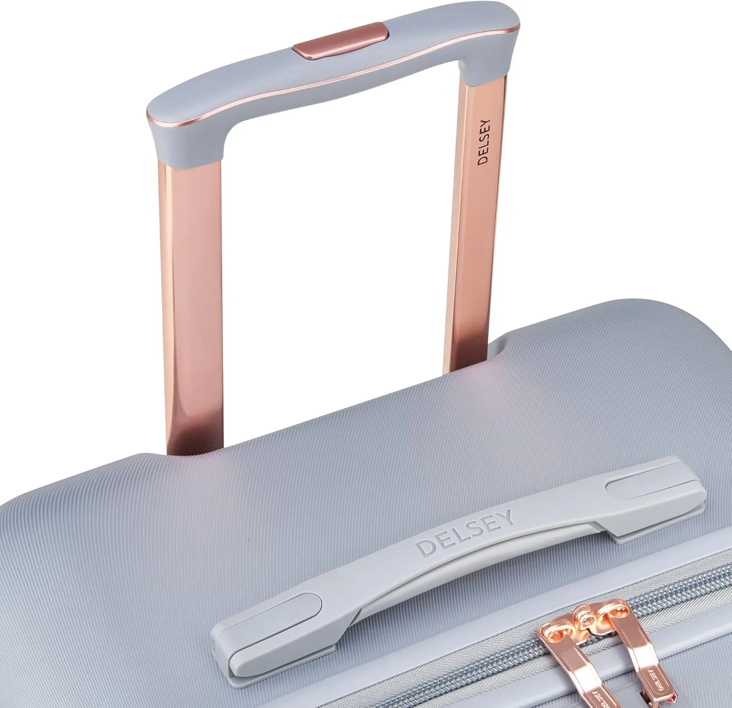 DELSEY PARIS Cruise 3.0 Hardside Expandable Luggage with Spinner Wheels, Platinum, Checked 26 Inch Trunk