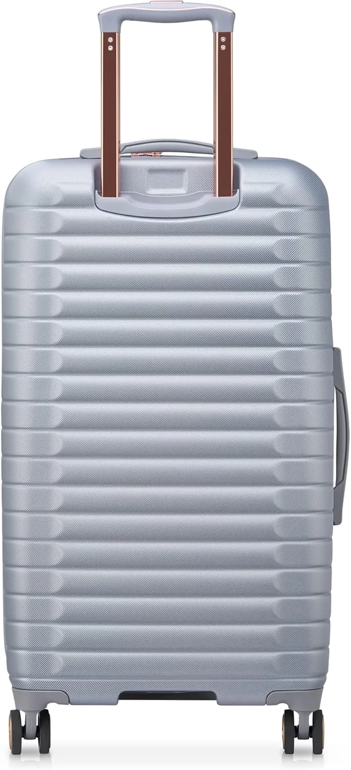 DELSEY PARIS Cruise 3.0 Hardside Expandable Luggage with Spinner Wheels, Platinum, Checked 26 Inch Trunk
