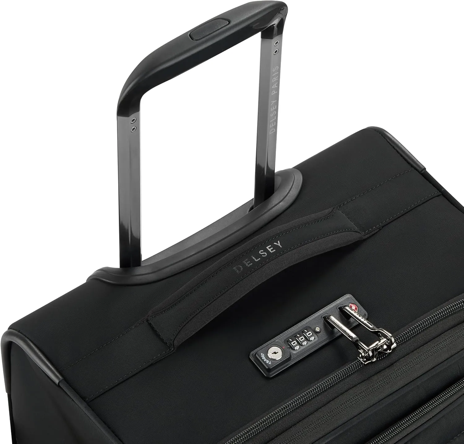 DELSEY Paris Cruise 3.0 Softside Expandable Luggage with Spinner Wheels, Black, Carry On 20 Inch