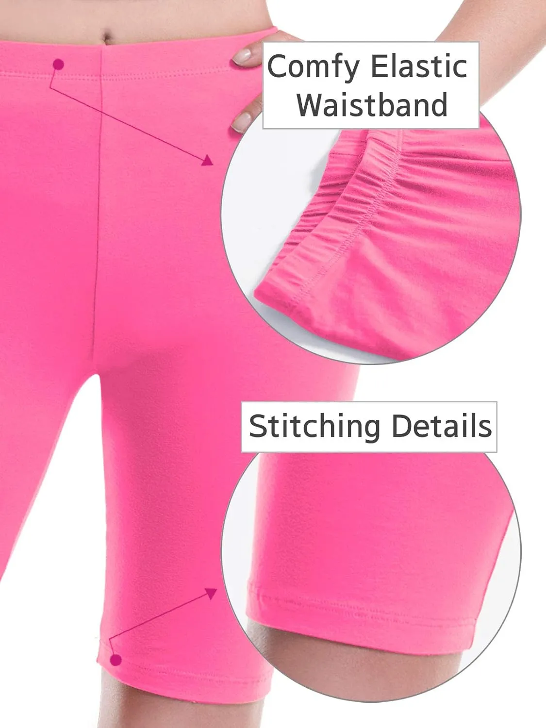 Design by Olivia Women's Basic High Waisted Active Yoga Soft Biker Shorts