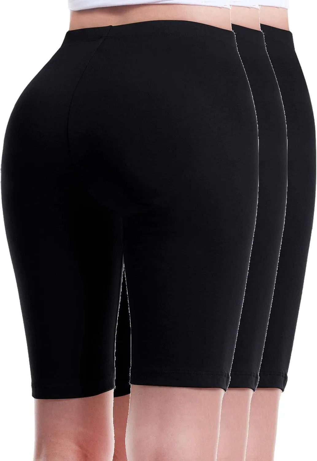 Design by Olivia Women's Basic High Waisted Active Yoga Soft Biker Shorts