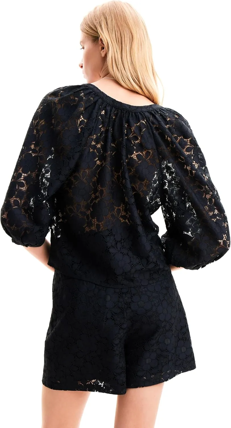 Desigual Women's Woman Woven Blouse 3/4 Sleeve