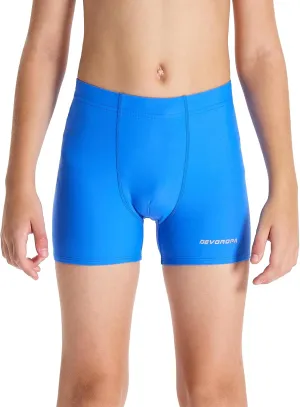 DEVOROPA Youth Boys Swim Shorts Square Leg Swimsuit Nylon Swimming Boxer Brief UPF 50 