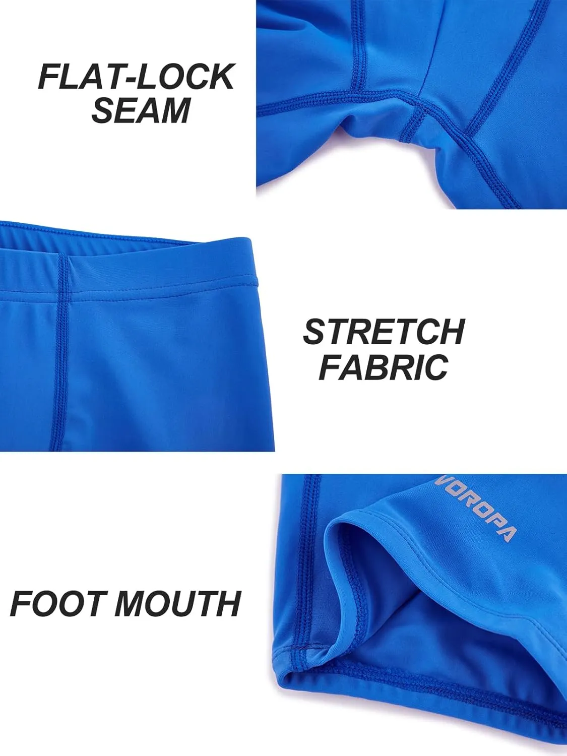 DEVOROPA Youth Boys Swim Shorts Square Leg Swimsuit Nylon Swimming Boxer Brief UPF 50 