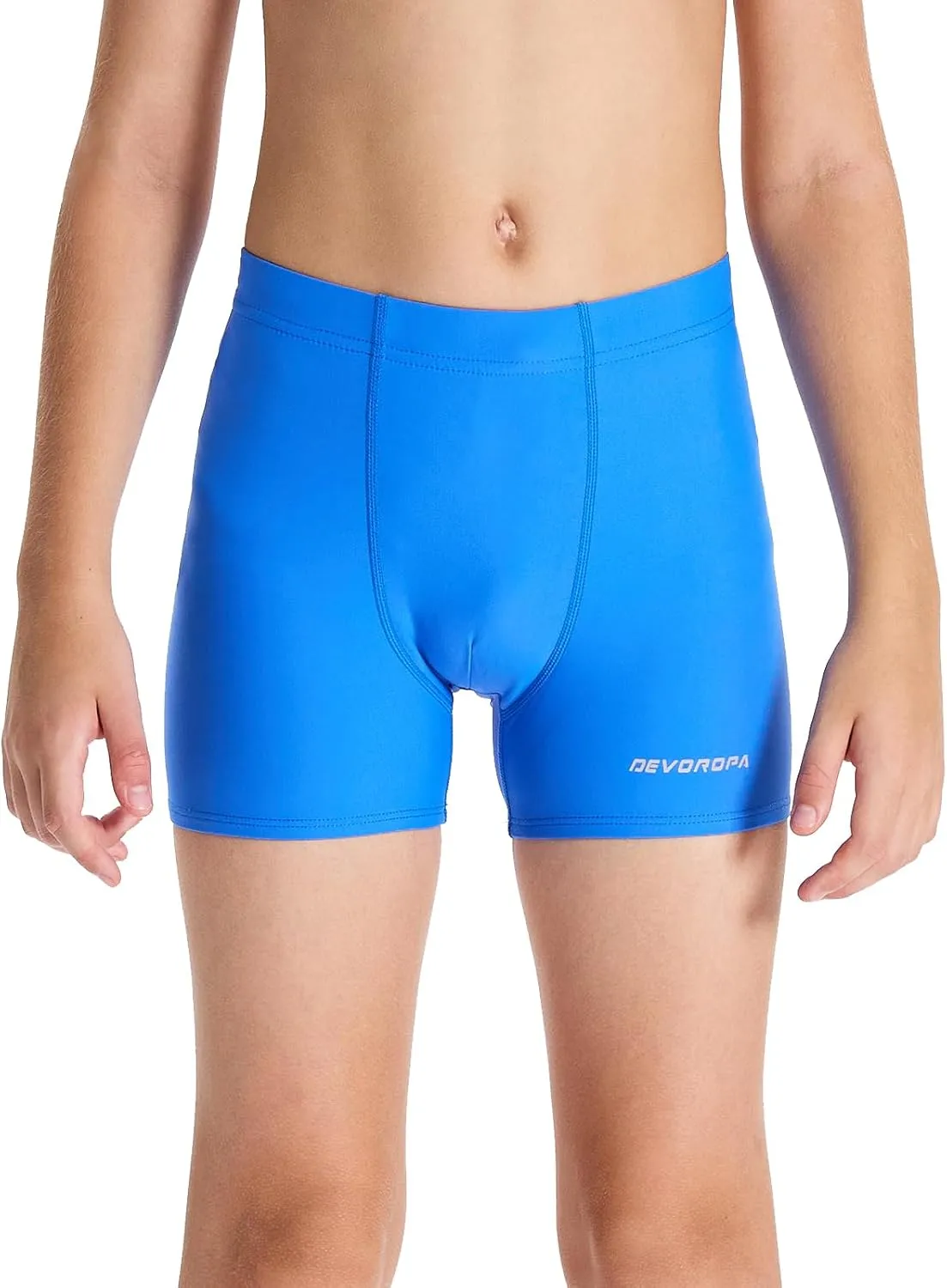 DEVOROPA Youth Boys Swim Shorts Square Leg Swimsuit Nylon Swimming Boxer Brief UPF 50 