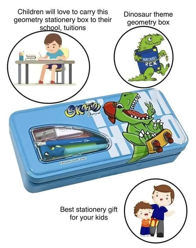 Dinosaur Pencil Box With Cute Stylish Stationery