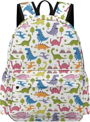 Dinosaurs Backpack for Kids Boys Girls 16 Inch Cartoon Dinosaurs Bookbag Travel Backpack