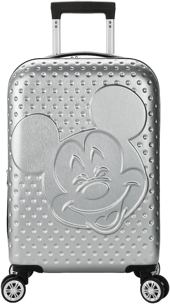 Disney Elevated Mickey Mouse Head Gray 22" Rolling Luggage