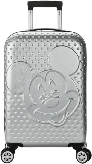 Disney Elevated Mickey Mouse Head Gray 22" Rolling Luggage