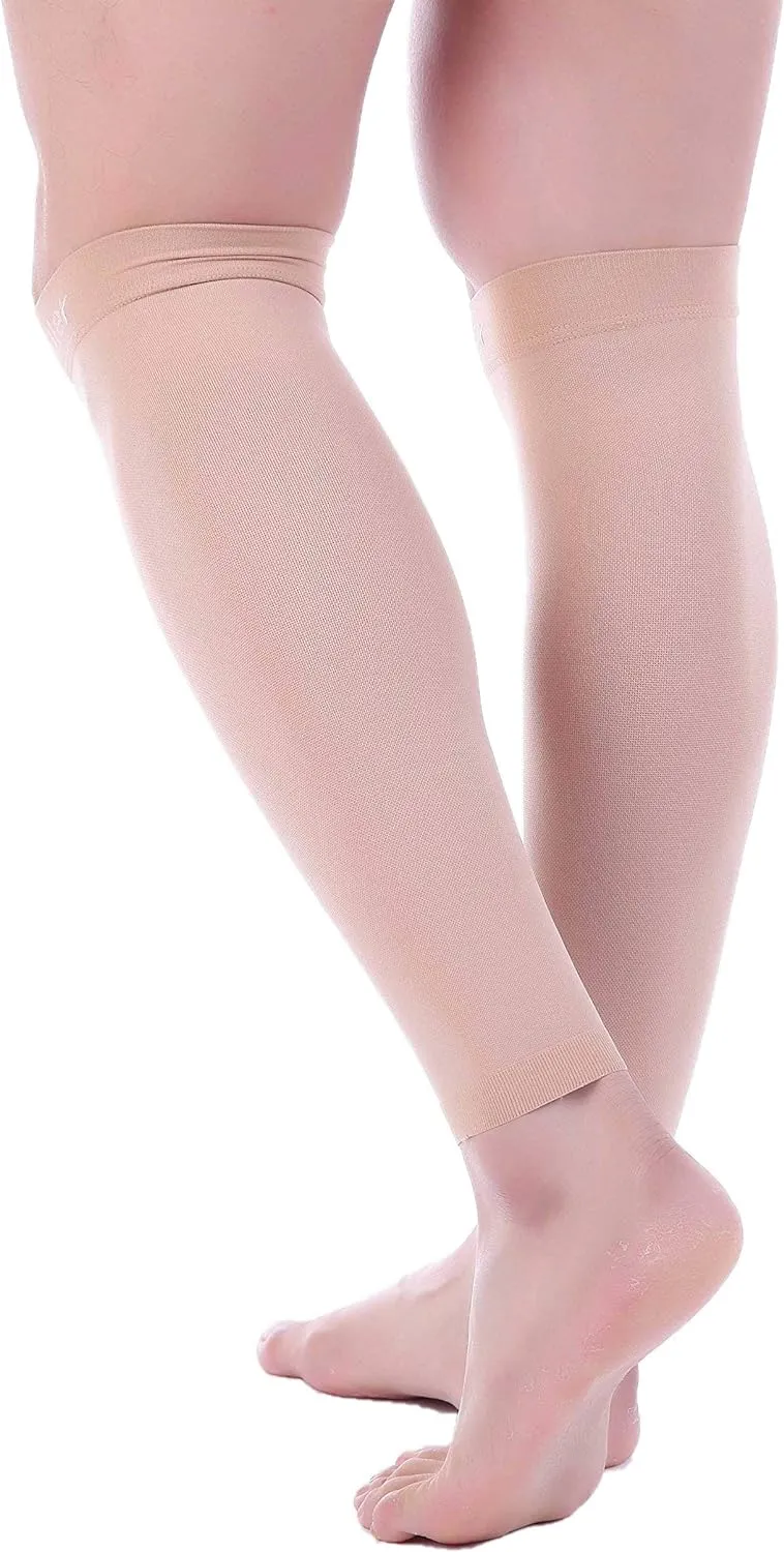 Doc Miller Compression Calf Sleeve for Men & Women, Premium Medical Grade, 20-30mmHg Graduated, Shin Splints, 1 Pair