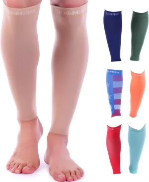 Doc Miller Compression Calf Sleeve for Men & Women, Premium Medical Grade, 20-30mmHg Graduated, Shin Splints, 1 Pair