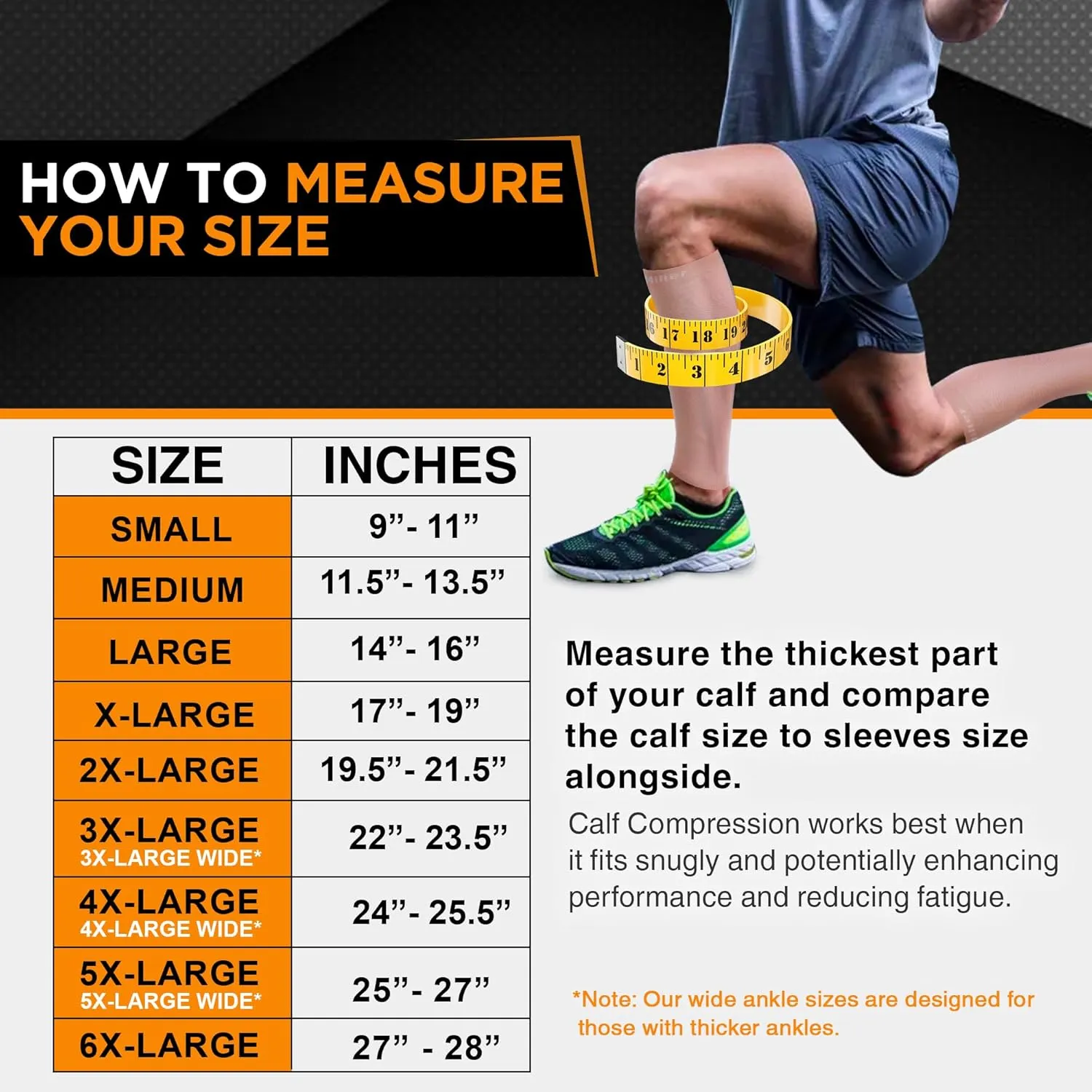 Doc Miller Compression Calf Sleeve for Men & Women, Premium Medical Grade, 20-30mmHg Graduated, Shin Splints, 1 Pair