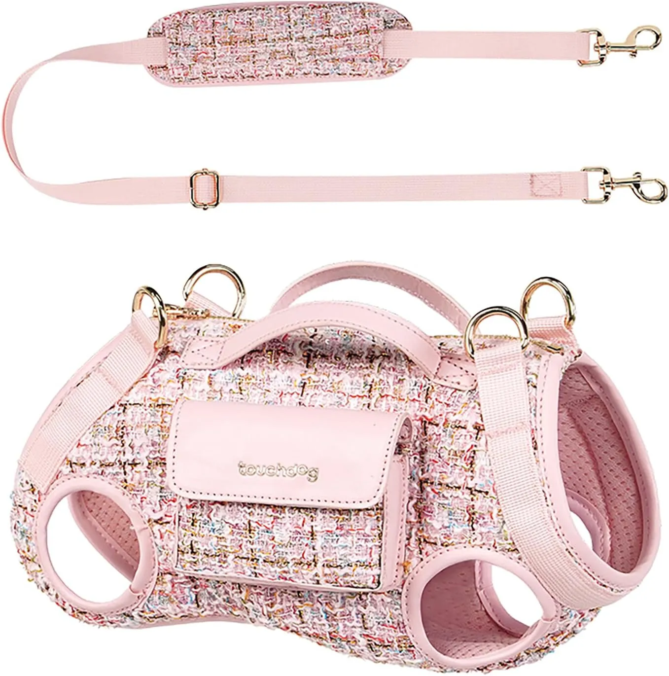 Dog Lift Harness Dog Carrier- with Soft Cushion Belt Design for Dogs/Lightweight Breathable Multi Functional, Can be Used as a Handbag (Pink, XS)