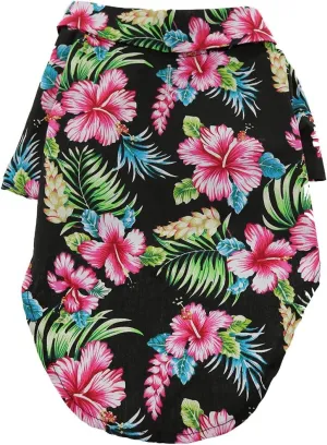 DOGGIE DESIGN Hawaiian Camp Shirt - Paradise Nights (Medium)