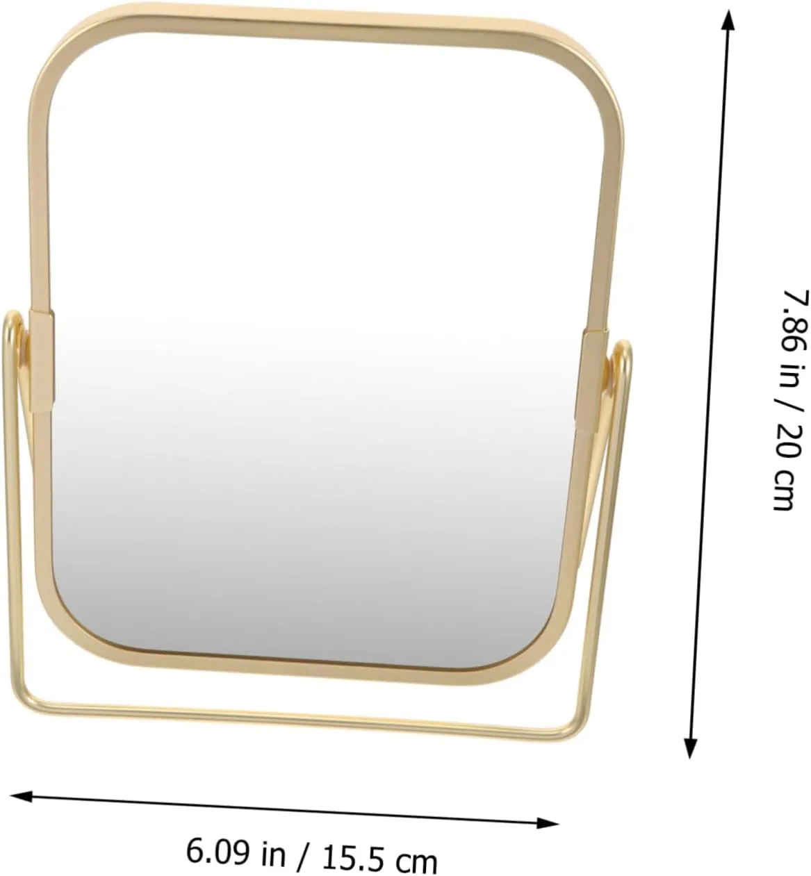 DOITOOL Luxury Makeup Mirror Metal Stand 360° Swivel for Vanities Countertops Bedrooms Stylish and Sturdy