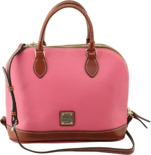 Dooney & Bourke Women's Zip Zip Satchel in Pebble Grain Leather, Large Handbag with Adjustable & Detachable Shoulder Strap
