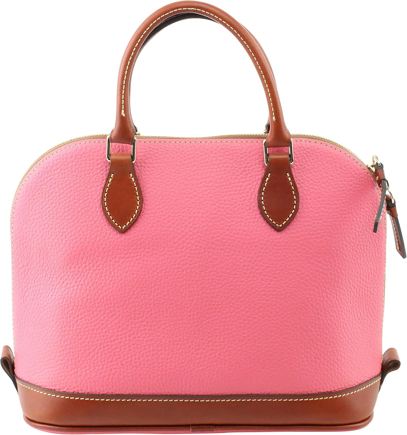 Dooney & Bourke Women's Zip Zip Satchel in Pebble Grain Leather, Large Handbag with Adjustable & Detachable Shoulder Strap