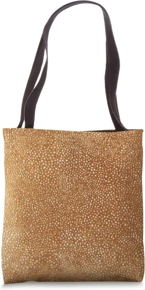 Dotted Chenille Jacquard Woven Golden Oak Cowhide Deerhide Tote Bag