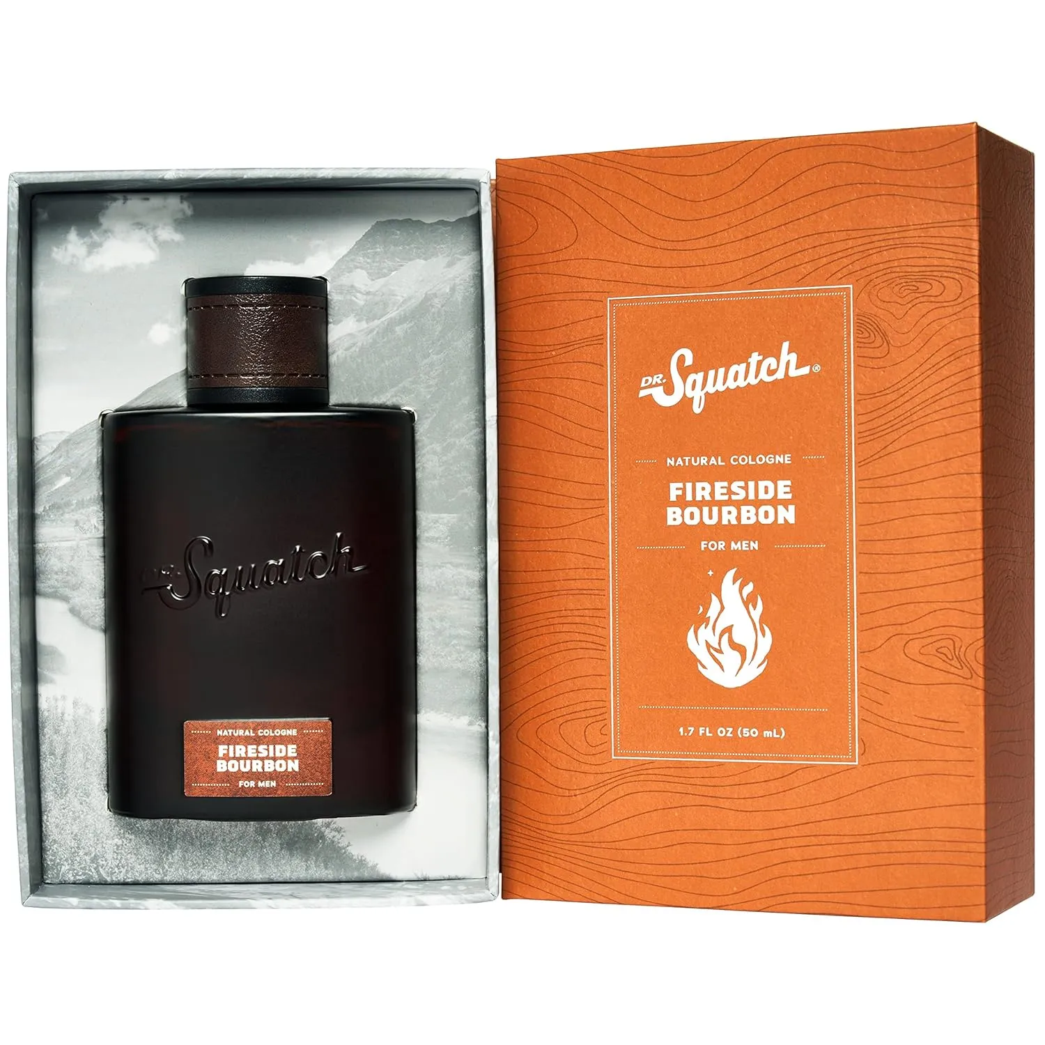 Dr. Squatch Natural Cologne for Men - Scent-Lock Technology and Sustainably-Sourced Ingredients - Fireside Bourbon Cologne (1.7 fl oz)