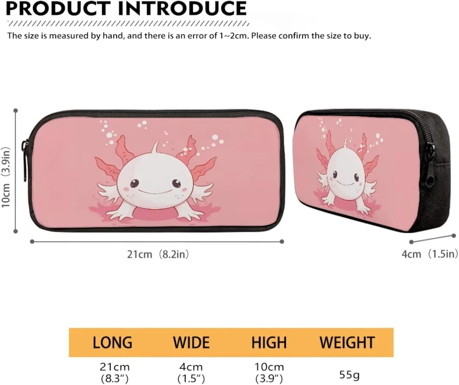 Dreaweet Axolotl Backpack for Girls with Lunch Box and Water Bottle Sleeve Pencil Case 4 In 1 Kids School Bag Set Pink Cute Animal Book Bag 5th Grade Bookbag Lunch Bag Combo