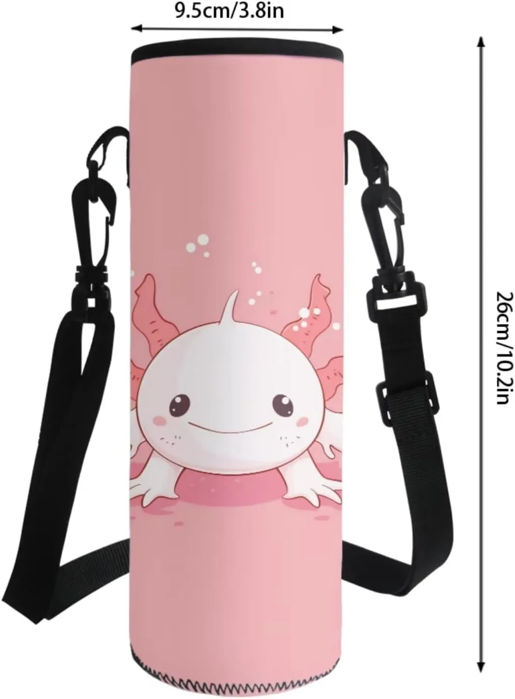 Dreaweet Axolotl Backpack for Girls with Lunch Box and Water Bottle Sleeve Pencil Case 4 In 1 Kids School Bag Set Pink Cute Animal Book Bag 5th Grade Bookbag Lunch Bag Combo