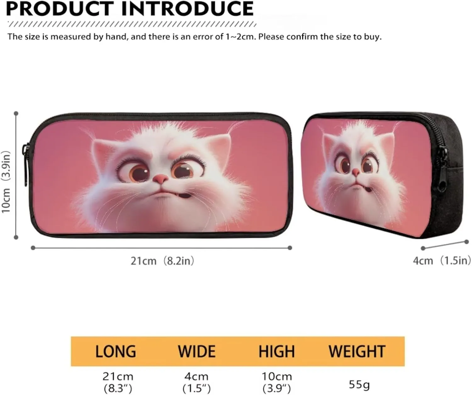 Dreaweet Cat Backpack with Lunch Box Kids Girls School Bag Lunchbox Water Bottle Sleeve Pencil Case 4 in 1 Kids Bookbag Set Cute Animal Book Bag Lunch Bag Combo Pink