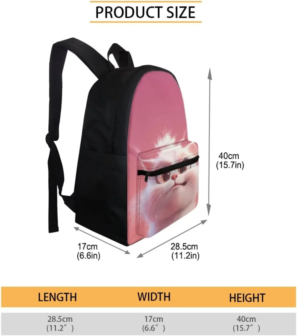 Dreaweet Cat Backpack with Lunch Box Kids Girls School Bag Lunchbox Water Bottle Sleeve Pencil Case 4 in 1 Kids Bookbag Set Cute Animal Book Bag Lunch Bag Combo Pink