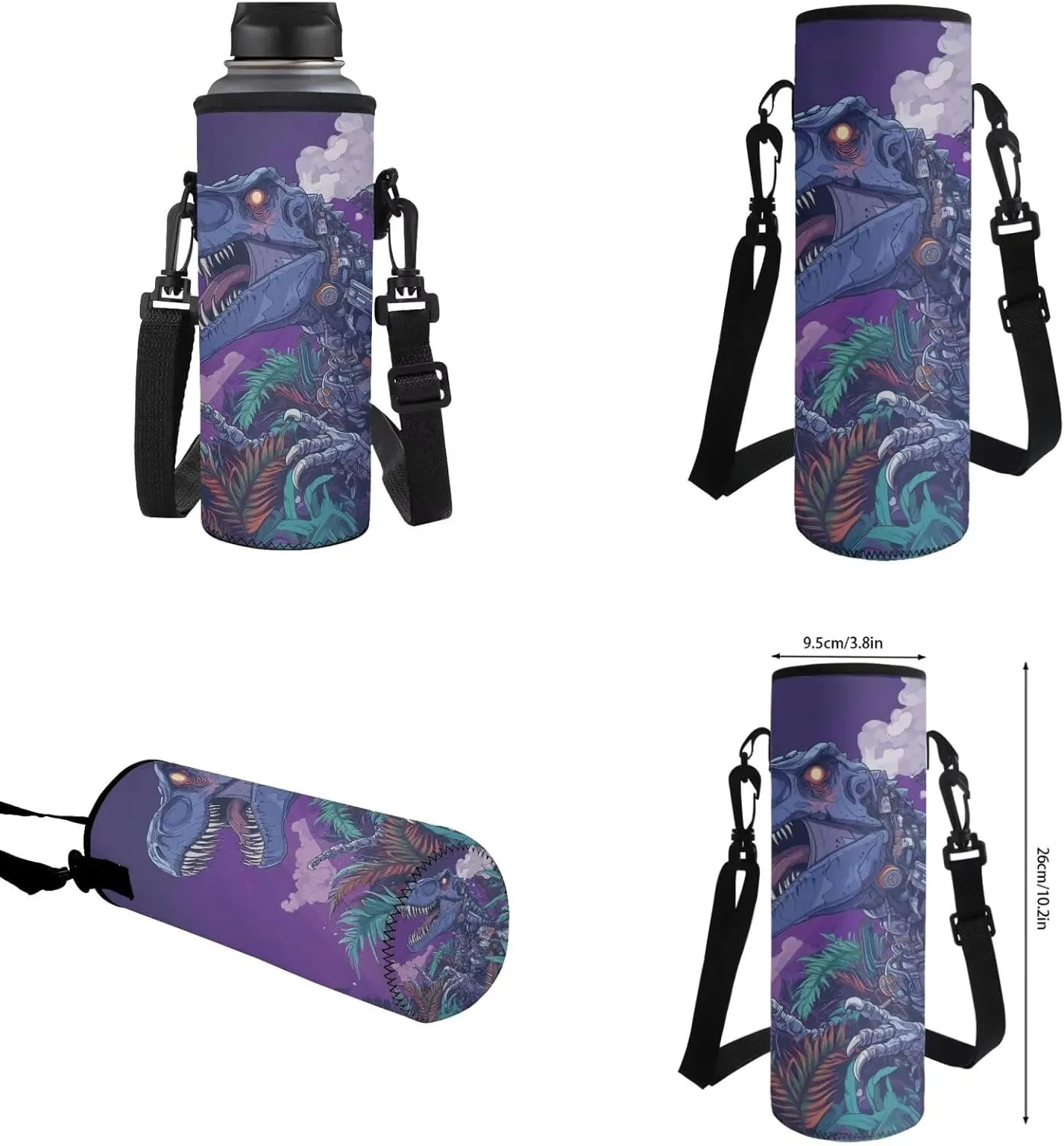 Dreaweet Cyber Dinosaur Bookbag for Kids 8-12 Boys Backpack with Lunchbox and Pencil Case & Water Bottle Sleeve 4 in 1 Elementary School Bag Set 4th Grade/5th Grade School Supplies
