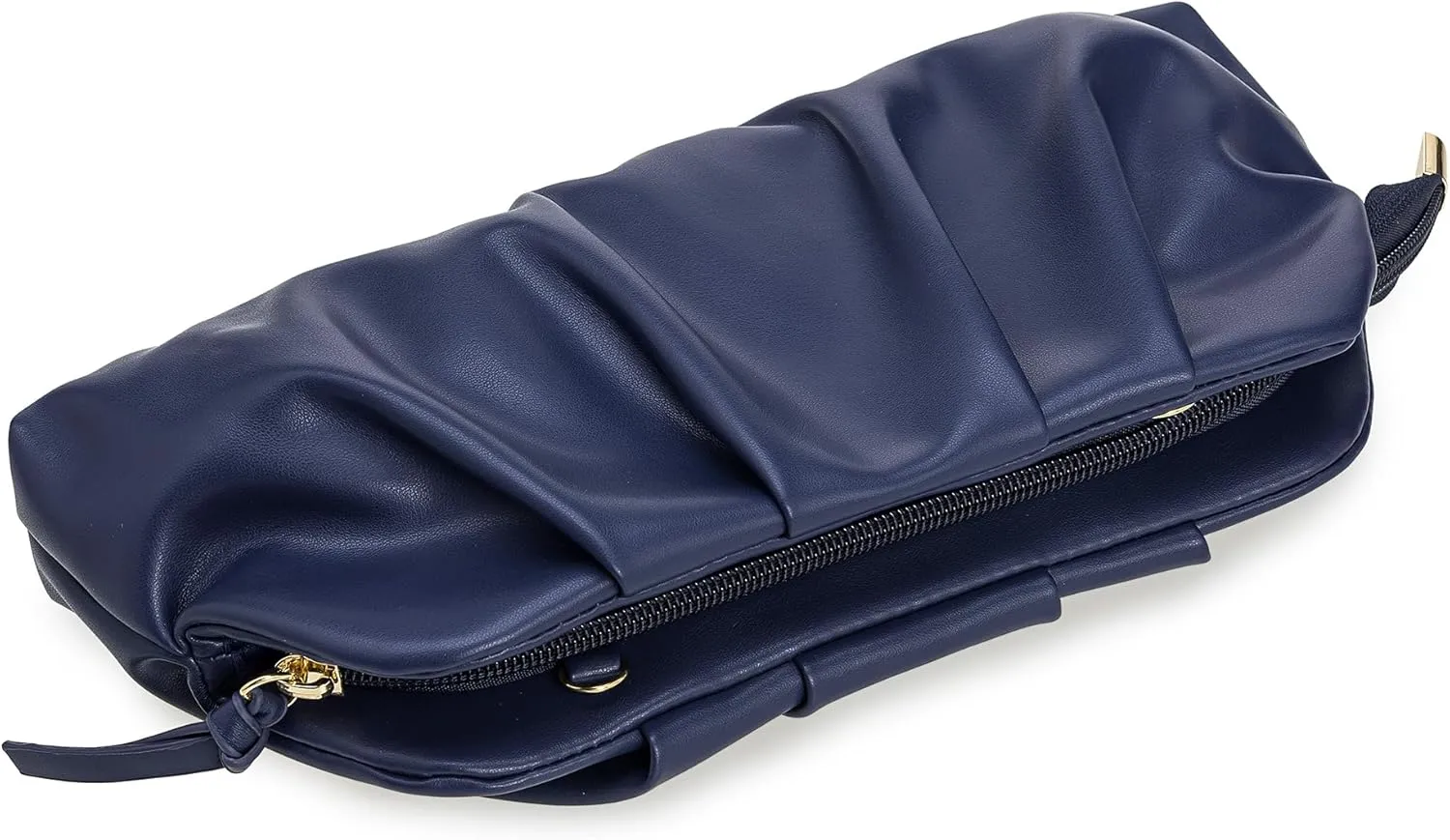 Dressy PU Clutch Purse for Women Formal Soft Pleated Vegan Leather Evening Bag for Wedding/Prom/Cocktail Party