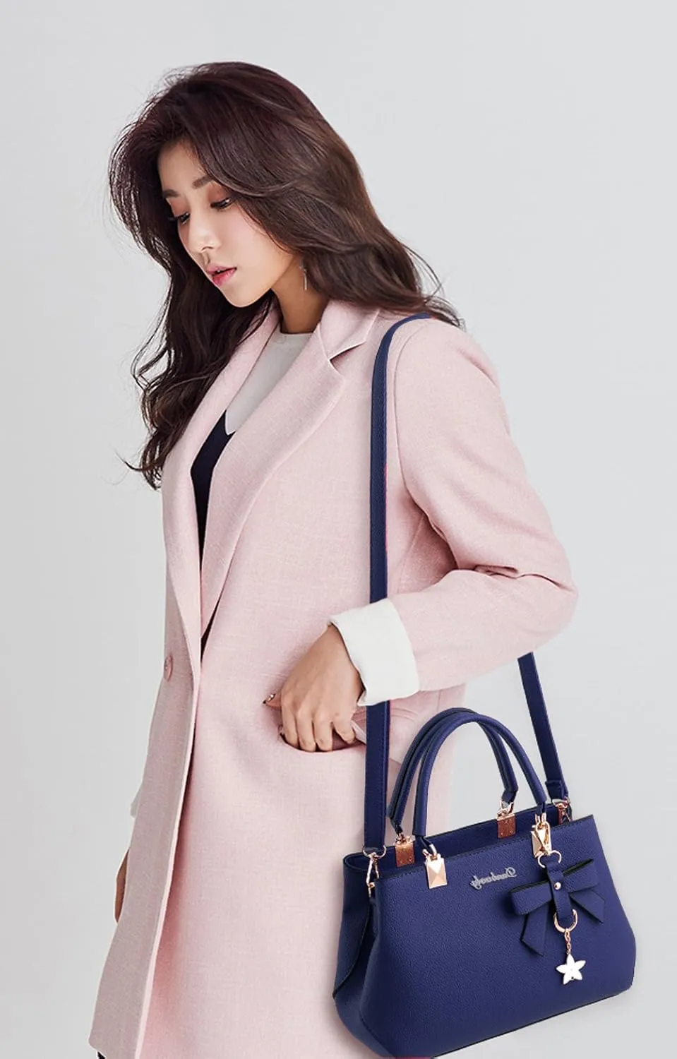 Dreubea Womens Handbag Tote Shoulder Purse Leather Crossbody Bag